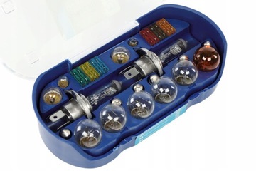 НАБОР АВТОМОБИЛЬНЫХ ЛАМПОК ПРЕДОХРАНИТЕЛЕЙ НАБОР ЗАПАСНОГО БАКА 2x H4