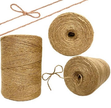SZNUREK JUTOWY 2MM 2000G 2KG NATURALNY DEKORACYJNY 1000M OZDOBNY SZNUR