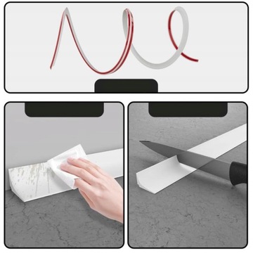 LISTWA USZCZELNIAJĄCA ZATRZYMUJĄCA WODĘ DO ŁAZIENKI BRODZIK SAMOPRZYLEPNY