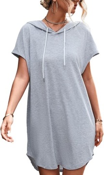 Letnie Bluzy z Kapturem Sweter z Krótkim Rękawem Casual Luźny