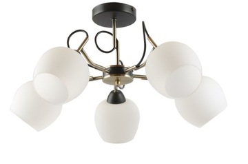 LAMPA WiSZĄCA SUFITOWA PLAFON ŻYRANDOL KULE LED CZARNA ZŁOTA