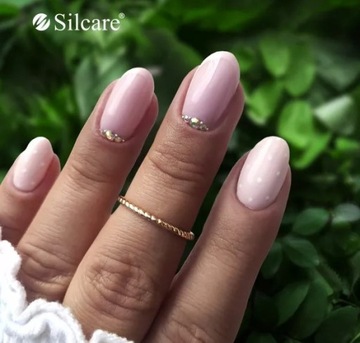 Гель Silcare с прозрачной крышкой розовый французский бьянко 15г