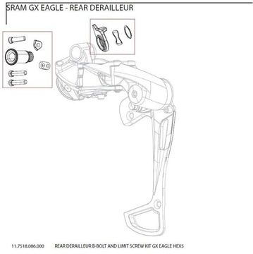 Ремкомплект заднего переключателя Sram GX Eagle.