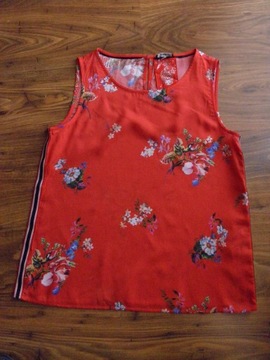 czerwona kwiaty 100% modal STREET ONE r.38/40