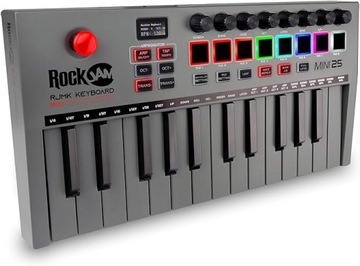 ROCKJAM, 25-klawiszowy bezprzewodowy kontroler klawiatury MIDI USB i BT