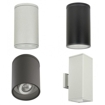 Накладной серебряный террасный точечный светильник ADELA