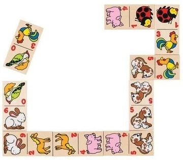 DOMINO DREWNIANE - ZWIERZĄTKA