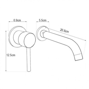 Настенный смеситель для умывальника в ванной