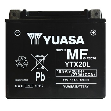 YUASA YTX20L-BS 12V 18,9AH 270A URUCHOMIONY!!!