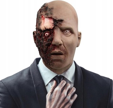 Halloweenowa maska zombie z horrorem,Straszna mask