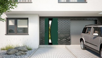 ПОЛЬСКИЕ НАРУЖНЫЕ ДВЕРИ INOX SOME ЧЕРНЫЕ 72MM 100 ЗЕЛЕНЫЕ