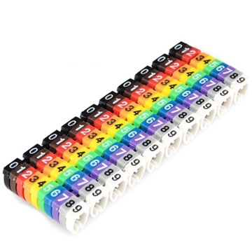 100/150Pcs kolorowy znacznik kablowy typu C numer