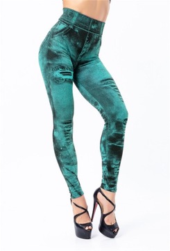STYLOWE ELASTYCZNE LEGGINSY ZE SZWEM Sportyspodn