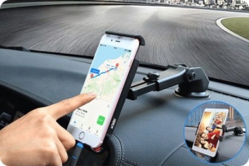 Телескопический держатель для планшета на окне автомобиля
