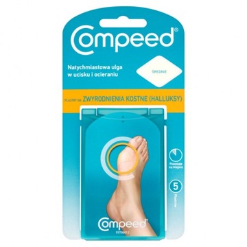Compeed, plaster na haluksy i zwyrodnienia, 5 szt.