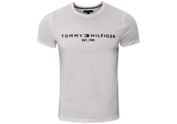 T-shirt męski okrągły dekolt Tommy Hilfiger rozmiar XL White