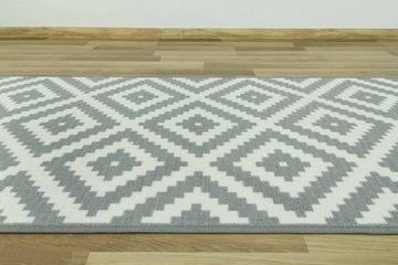 ширина 100 см СЕРЫЙ КОВРИК РОМБА С РЕЗИНОВЫМ ПОКРЫТИЕМ ДЛЯ КУХНИ, СТОЛОВОЙ, СПАЛЬНИ