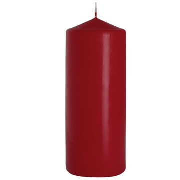 Świeca walec 80/200 burgund ślub komunia stroik walentynki