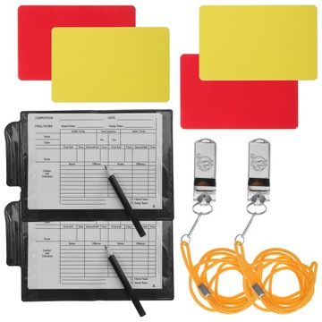 Karty piłkarskie Football Whistle Metaliczny portfel w kolorze czerwonym