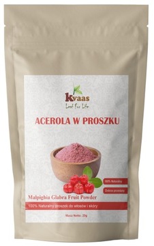 KVAAS ACEROLA W PROSZKU NATURALNA WITAMINA C PROSZEK 20g