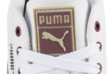 Туфли женские, белые кроссовки на платформе PUMA MAYZE LTH, кожаные, размер 39