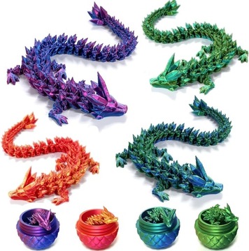 3D-ПЕЧАТНЫЕ ДЕКОРАТИВНЫЕ ИГРУШКИ С ЯЙЦОМ ДРАКОНА НЕПОСЕДА ФИОЛЕТОВЫЙ