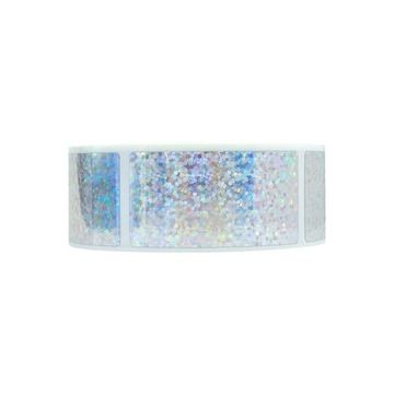 Naklejki zdrapki holograficzne 25x50mm do kartek