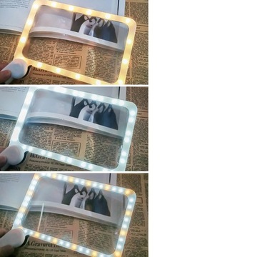 ЛУПА ДЛЯ ЧТЕНИЯ С ПОДСВЕТКОЙ 5-кратная ЛУПА С 48LED PRO ЛАМПАМИ