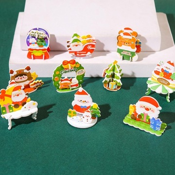 10 тематических 3D-пазлов, развивающих когнитивные навыки. Чувственное Рождество.