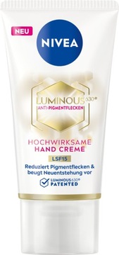 NIVEA LUMINOUS Krem do rąk na przebarwienia z filtrem - przeciw plamom 50ml