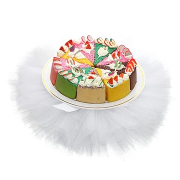 3шт Тюлевая юбка-пачка для бутылки вина Крышка для бутылки Центральная часть стола Белый