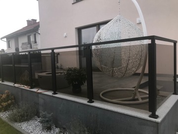 балюстрады из нержавеющей стали, террасы из черной стали, Лукув