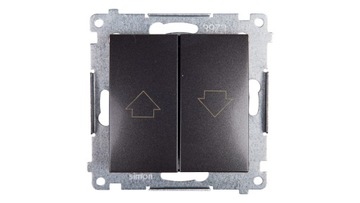 КНОПКА ДЛЯ ЖАЛЮЗИ SIMON 54 АНТРАЦИТОВЫЙ DZP1.01/48