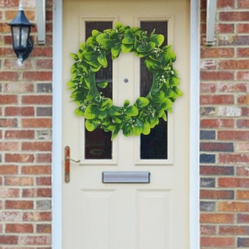45см передняя дверь венок гирлянда на зеленом фоне