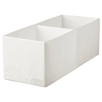 IKEA STUK Pudełko z przegródkami biały 20x51x18 cm