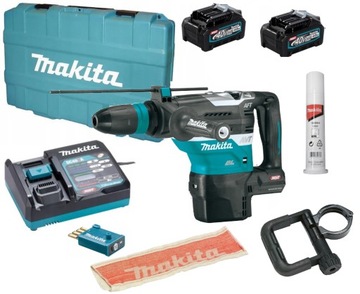 MAKITA MŁOT UDAROWY HR005G LED 8.0J DWA AKUMULATORY 4.0Ah 40V XGT SDS MAX
