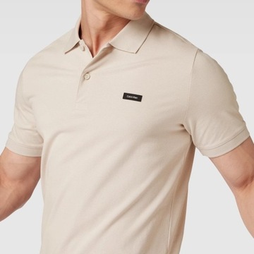 Calvin Klein koszulka polo męska beżowa K10K111196-ACE L