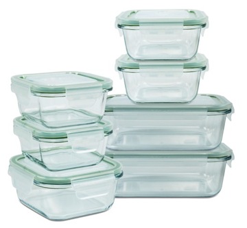 НАБОР СТЕКЛЯННЫХ ПИЩЕВЫХ КОНТЕЙНЕРОВ 7X CLASSBACH C