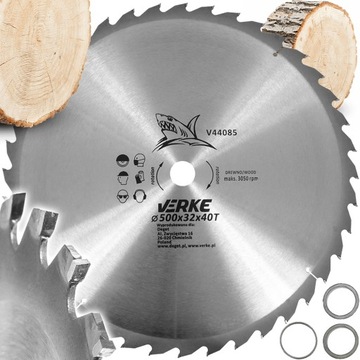 TARCZA PIŁA WIDIOWA TARCZOWA CIĘCIA DREWNA DRZEWA 500mm x 32 40 ZĘBÓW WIDIA