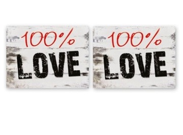 Naklejki 100% LOVE pod buty dla męża żony na ślub