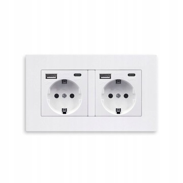 Gniazdo Elektryczne, USB ścienne biały