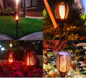 СОЛНЕЧНАЯ Лампа Пламя 1000 мАч 96 светодиодов садовый ФАКЕЛ IP65 1 шт.