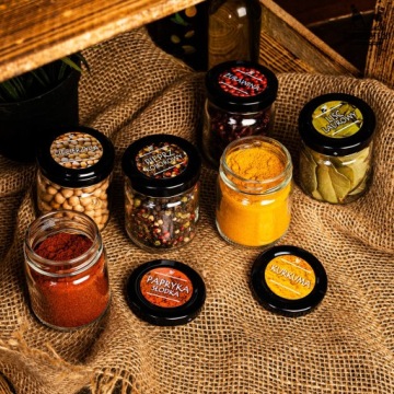 75pcs LABELS баночки для специй цветные ассорти