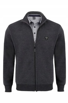 Sweter męski Platon ze stójką Antracyt 3XL