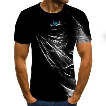 KOSZULKA MĘSKA CZARNA T-SHIRT Z NADRUKIEM