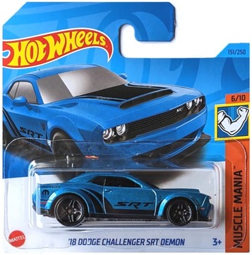 HOT WHEELS 18 DODGE CHALLENGER DEMON MUSCLE MANIA 6/10 1:64 NOWY !!!
