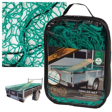 SIATKA TRANSPORTOWA ZABEZPIECZAJĄCA ŁADUNEK PRZYCZEPY 220X150
