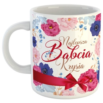 KUBEK DO KAWY PREZENT DLA BABCI PREZENT DZIEŃ BABCI I DZIADKA UPOMINEK