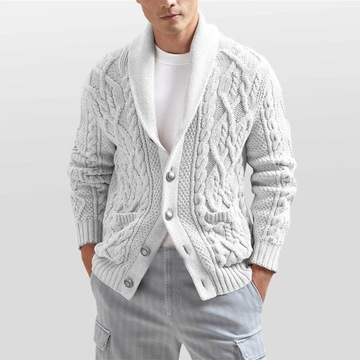 New Men's Cardigan Sweater Autumn Winter Knitted C