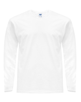 T-SHIRT MĘSKI koszulka z długim rękawem JHK TSRA-150LS biały WH r. L